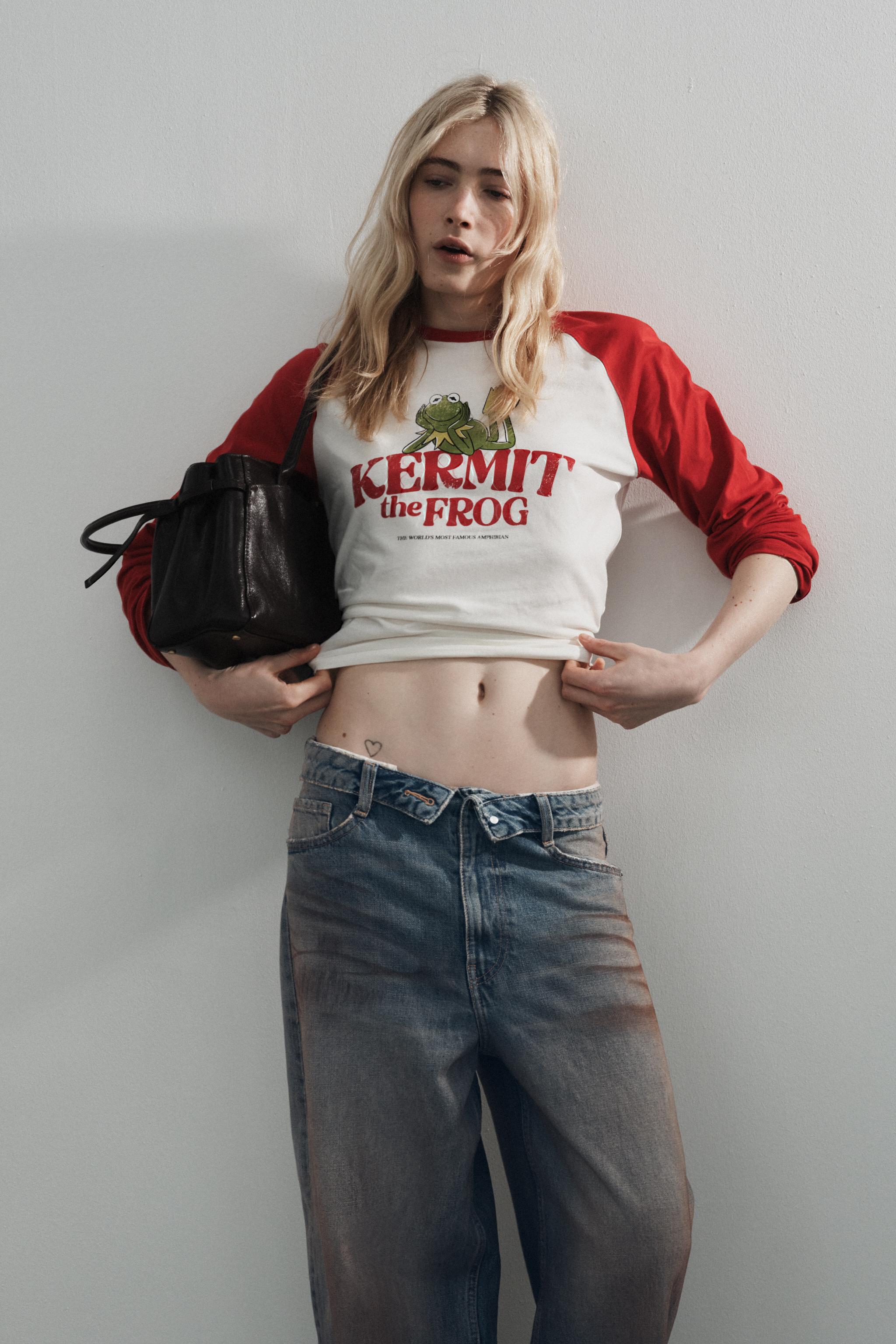 TRF FOLDED WAIST MID-RISE JEANS